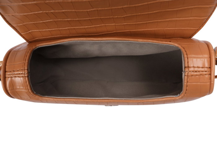 Lucky Bees Bolso de Hombro Croco Tan